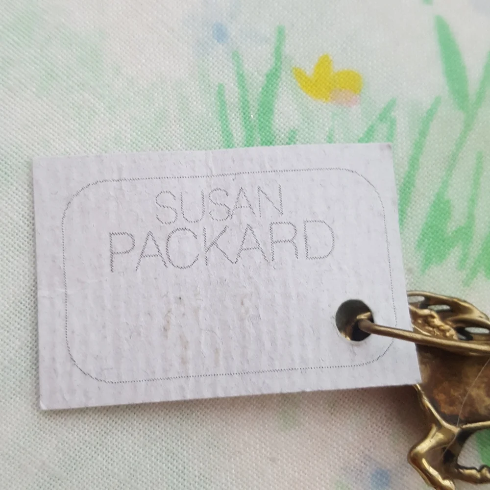 🌙Artisan Brass Horse Brooch Susan Packard